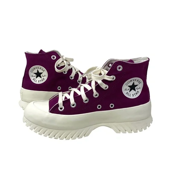 Converse Chuck Taylor Lugged 2.0 High Top Canvas Bordo Women's Sneakers A03701C - Picture 5 of 9